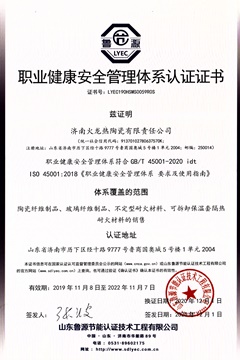 職業健康安全管理體系證書2019